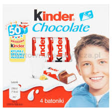 Kinder Chocolate, Batonik Z Czekolady, 4Szt, 50G