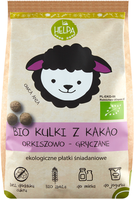 Kulki Orkiszowo - Gryczane Z Kakao Bez Dodatku Cukrów Bio 160 G - Helpa [BIO]