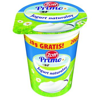 Zott Primo Jogurt naturalny 200 g (180 g + 20 g gratis)