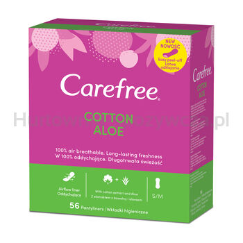 Carefree Wkładki Higieniczne Cotton Aloe 56 Szt.