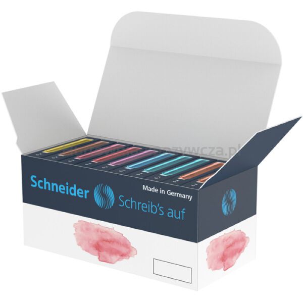 Schneider Naboje do piór 10x pudełko kartonowe 6 szt., pastel, mix kolorów  - 2