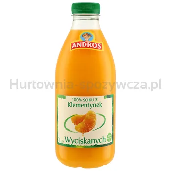 ANDROS Sok z klementynek wyciskanych 1 l (w tym +0,50 zł/szt. zwrotnej kaucji)