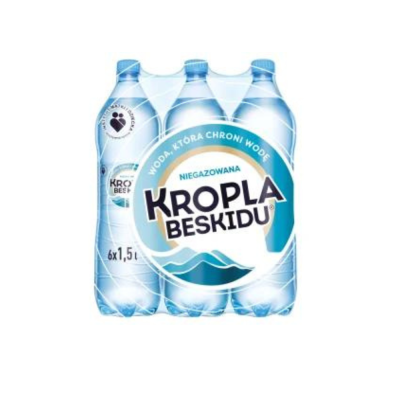 Woda Kropla Beskidu Niegazowana 1,5L x 6szt.