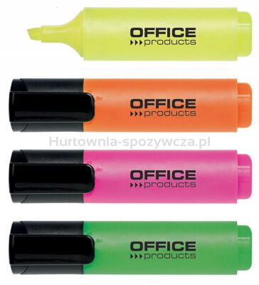 Office Products Zakreślacz fluorescencyjny, 2-5mm (linia), 4szt., mix kolorów 