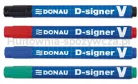 Donau Marker Permanentny D-Signer V, Ścięty, 1-4Mm (Linia), Czarny  - 3