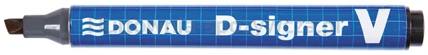 Donau Marker permanentny D-Signer V, ścięty, 1-4mm (linia), czarny 