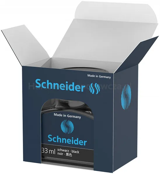 Atrament do piór SCHNEIDER, szklany kałamarz, 33ml, czarny