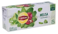 Herbata LIPTON ziołowa, melisa z granatem, 20 torebek - 2