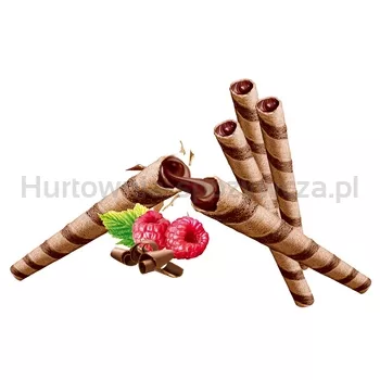 TAGO RURKI Waflowe z kremem czekoladowo - malinowym 150g