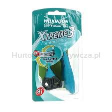 Wilkinson Sword Xtreme3 Sensitive Jednorazowe Maszynki Do Golenia Dla Mężczyzn, 8 Szt.