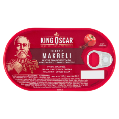 King Oscar Filety Z Makreli W Sosie Pomidorowym Po Meksykańsku O Smaku Chipotle 160G