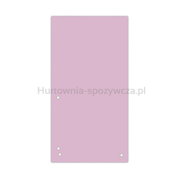 Donau Przekładki Karton 1/3 A4, 235x105mm, 100szt., jasnoróżowe 
