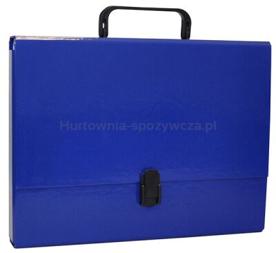 Office Products Teczka-pudełko PP, A4/5cm, z rączką i zamkiem, granatowa 