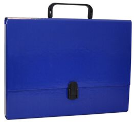 Office Products Teczka-pudełko PP, A4/5cm, z rączką i zamkiem, granatowa 