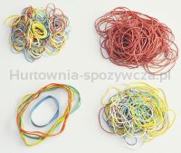 Q-Connect Gumki krzyżowe 0,1kg, średnica 100mm, mix kolorów  - 3