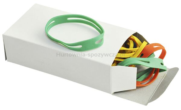 Q-Connect Gumki krzyżowe 0,1kg, średnica 100mm, mix kolorów 