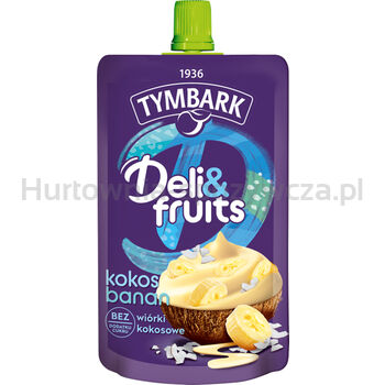 Tymbark DeliFruit Kokos Banan Wiórki Kokosowe 170 G