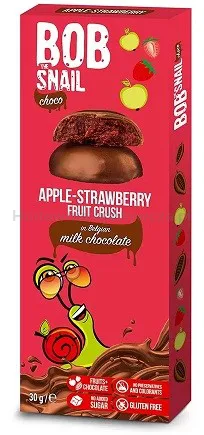 Przekąska Jabłkowo-Truskawkowa W Mlecznej Belgijskiej Czekoladzie 30G