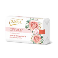 Luksja Mydło W Kostce Creamy Soft Kremowe Róża i Proteiny mleka 90 g