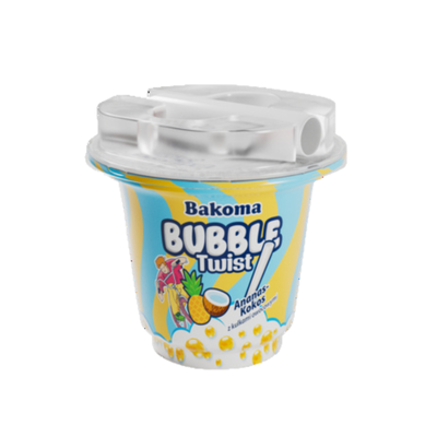 Bakoma Jogurt Bubble Twist Ananas-Kokos z kulkami owocowymi 210g