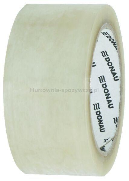 Taśma pakowa DONAU Solvent , 48mm, 60m, 42mikr., transparentna