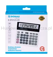 Donau Kalkulator biurowy TECH, 12-cyfr. wyświetlacz, wym. 155x152x28 mm, biały  - 2