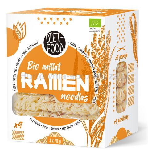 Makaron (Jaglany) Ramen Bezglutenowy Bio 280 G - Diet-Food [BIO]