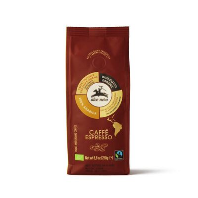 Kawa Mielona Arabica 100 % Espresso Fair Trade Górska Bio 250 G - Alce Nero [BIO]