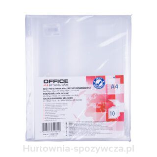 Koszulki Na Katalogi Office Products, Poszerzana, Pp, A4, Krystal, 180Mikr. 