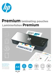 Folie Laminacyjne Hp Premium, A4, 125 Mic, 100 Szt., Przezroczyste/Połysk