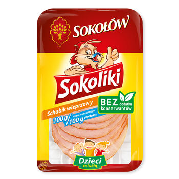 Sokoliki Schabik Wieprzowy Plastry 100 G 