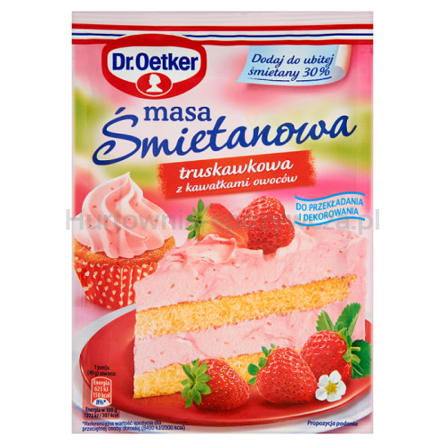 Dr.Oetker Masa Śmietanowa Truskawkowa Z Kawałkami Owoców 89 G