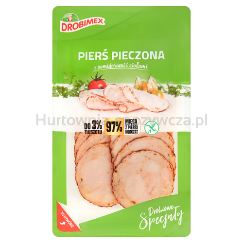 Drobimex Pierś Pieczona Z Pomidorami I Ziołami 100 G 