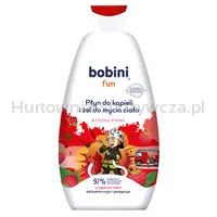Bobini Fun Płyn Do Kąpieli I Żel Do Mycia Wysoka Piana O Zapachu Malin 500Ml