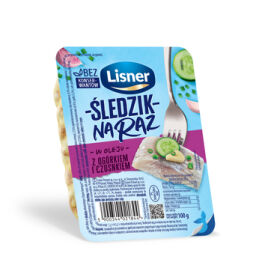 Lisner Śledzik Na Raz Z Ogórkiem I Czosnkiem 100G