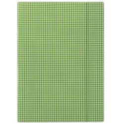 Donau Teczka z gumką karton, A4, 400gsm, 3-skrz., zielona w kratę 