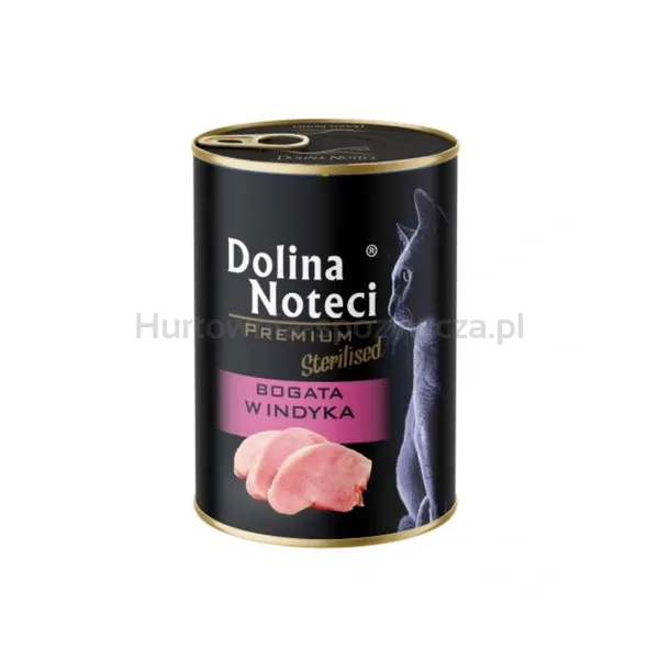 Dolina Noteci Premium Mokra karma dla kotów sterylizowanych puszka indyk 400g