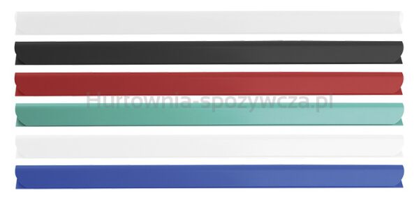 Donau Listwa zaciskająca, PVC, A4, 8mm, do 80 kartek, czerwona  - 2