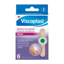 Plastry na odciski VISCOPLAST, z kwasem salicylowym,70x12,5mm, pudełko, 6szt.