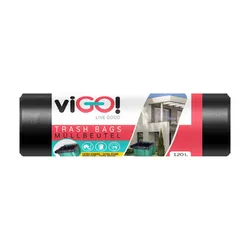 Vigo! Eko Worki Ld Proste Czarne 120L 10Szt