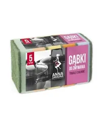 Anna  Zaradna Gąbki Do Zmywania Prostokątne, 5 Szt., Mix Kolorów