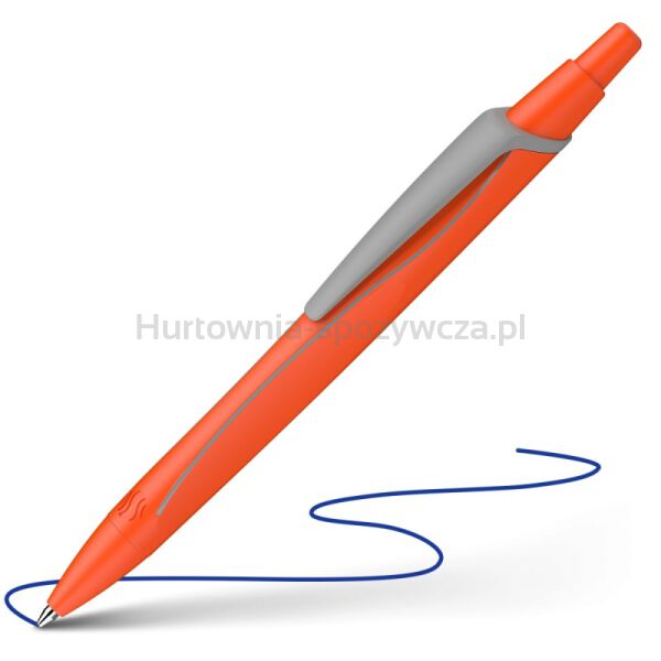 Długopis automatyczny SCHNEIDER Reco, M, pomarańczowy neonowy - 3