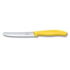Nóż, ostrze ząbkowane,11 cm, żółty, Victorinox