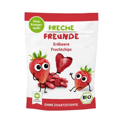 Freche Freunde  Freche Freunde Chipsy Truskawkowe Dla Dzieci Bezglutenowe Bio 12 G [BIO]