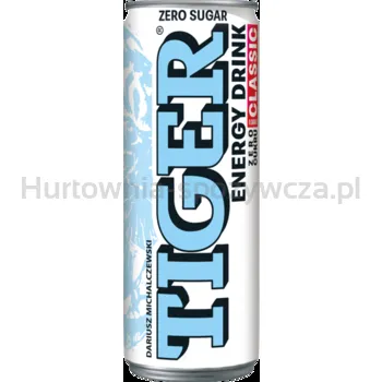 Tiger Zero Gazowany napój energetyzujący bez cukru 250 ml (w tym +0,50 zł/szt. zwrotnej kaucji)
