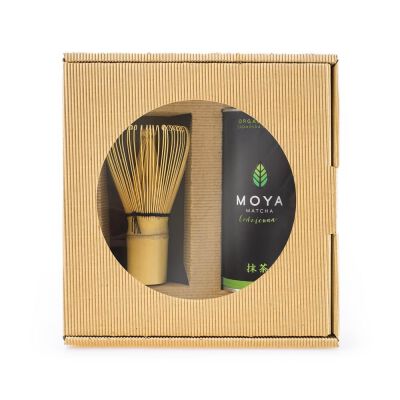 Zestaw Herbata Zielona Matcha Codzienna Japońska Bio 30 G & Miotełka Bambusowa Chasen - Moya Matcha [BIO]