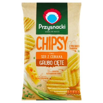 Przysnacki Chipsy O Smaku Ser Z Cebulką Grubo Cięte 135 G