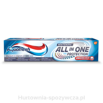 Aquafresh All In One Protection Crystal White Pasta Wybielająca Do Zębów Z Fluorkiem 100 Ml