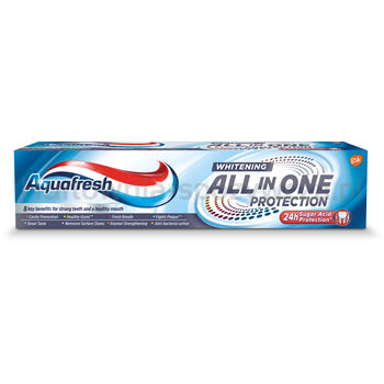 Aquafresh Pasta Wybielająca Do Zębów All In One Protection Crystal White Z Fluorkiem 100 Ml