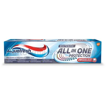 Aquafresh Pasta Do Zębów Wybielająca All In One Protection Crystal White Z Fluorkiem 100 Ml